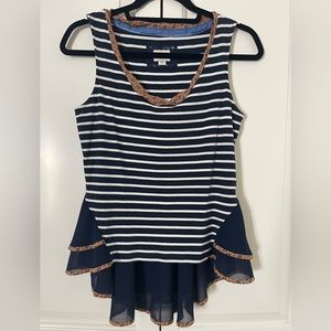 Anthropologie Postmark Peplum Tank Size S
